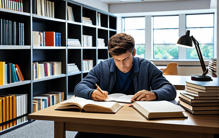 Metacognitive Learning Environment**

"A person thoughtfully reflecting in a personalized study space, surrounded by books and learning materials, fully clothed in casual attire, safe for work, appropriate content. The environment is well-lit and organized, fostering concentration. Perfect anatomy, natural proportions, professional study setting, high quality."

**