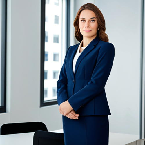 자기 주도 학습의 기초 이론 정리 - **Professional Portrait:** "A confident businesswoman in a modest, tailored suit, standing in a brig...